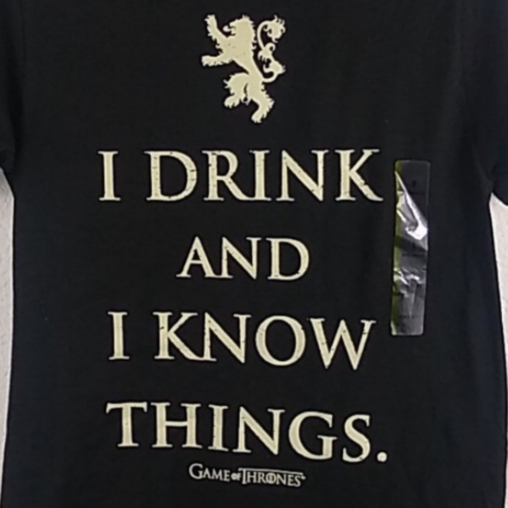 Game of Thrones I Drink and I Know Things T-shirt Mens Size Small - Picture 2 of 6